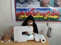 کارگاه تولید ماسک گروه جهادی هیئت فرهنگی_مذهبی فاطمه الزهرا(س) در منطقه ماسور افتتاح شد.