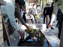 برگزاری مراسم غبارروبی و عطرافشانی گلزار شهدای فاطمیه ماسور